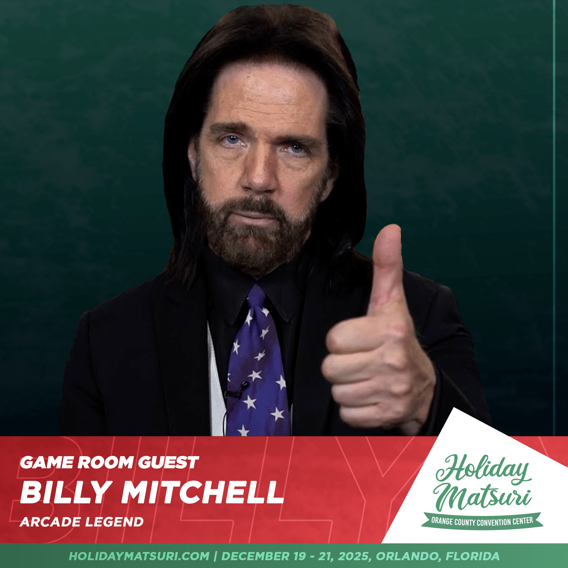 Billy Mitchell Announcement 2 | Holiday Matsuri 2025 Anime Convention
